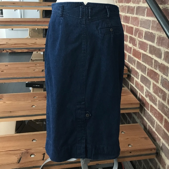 Vintage Denim Knee-Length Skirt - Picture 4 of 8